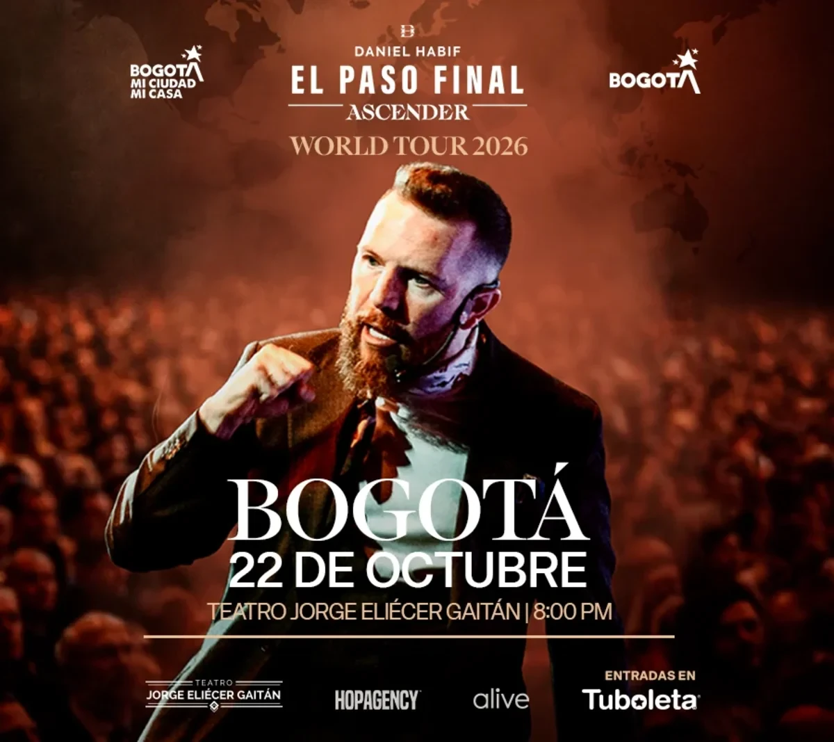 Imagen oficial de DANIEL HABIF EL PASO FINAL ASCENDER WORLD TOUR 2026 en Bogotá