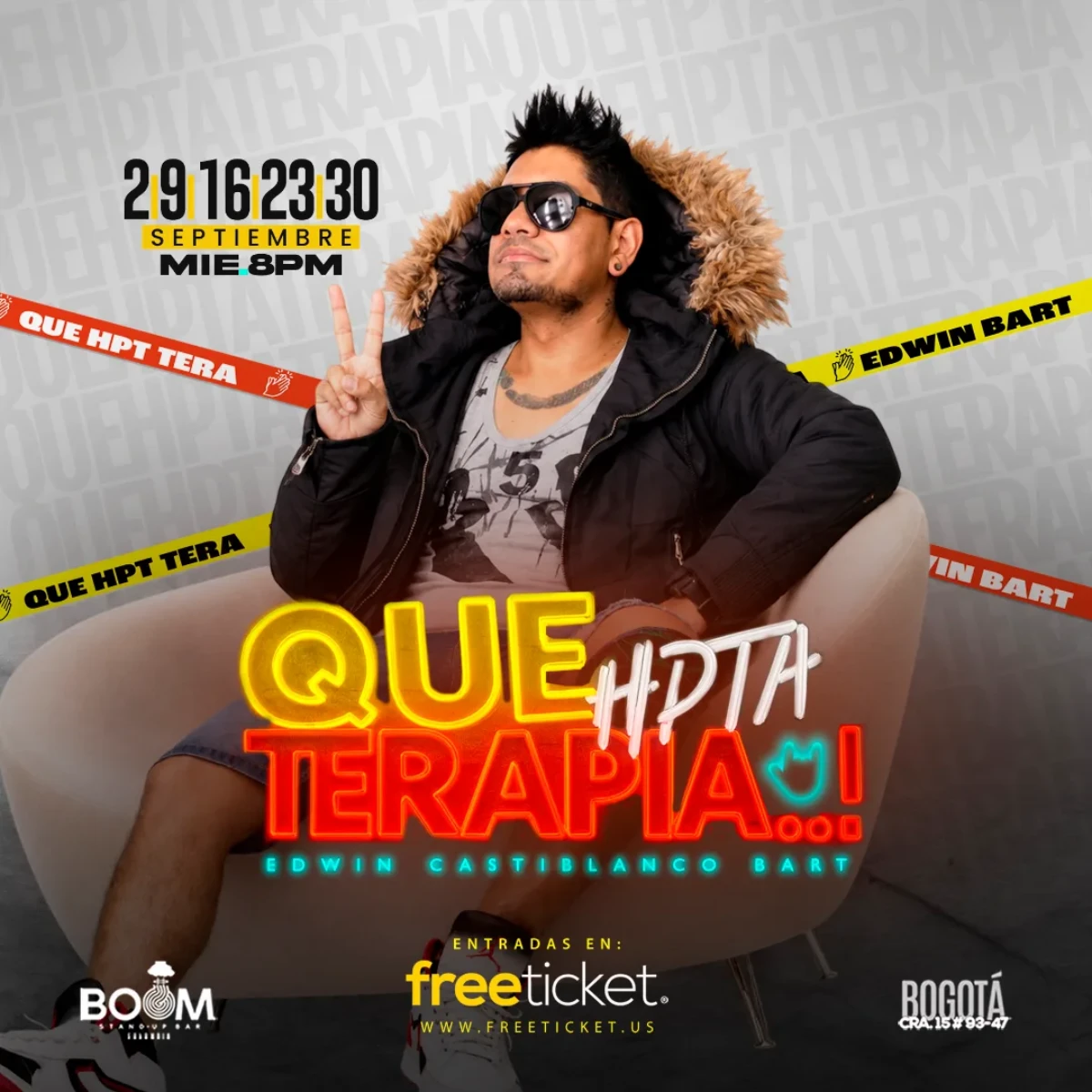 ¡QUE HPUTA TERAPIA! SEPTIEMBRE en Bogotá