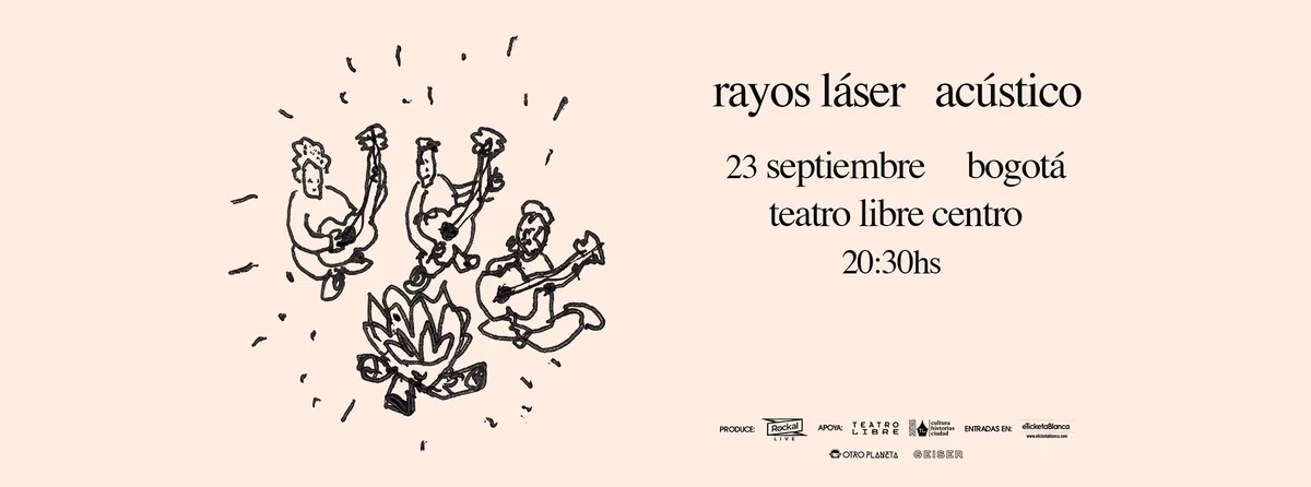 RAYOS LASER ACÚSTICO EN BOGOTÁ — cartel oficial