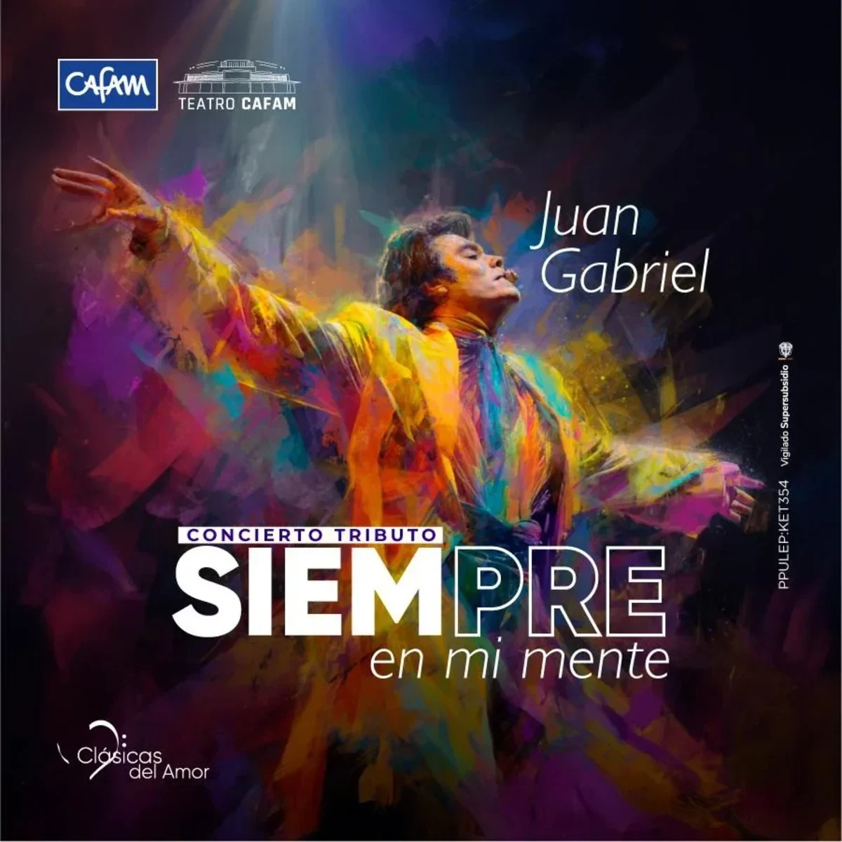 Imagen oficial de ¡SIEMPRE EN MI MENTE! - TRIBUTO A JUAN GABRIEL en Bogotá