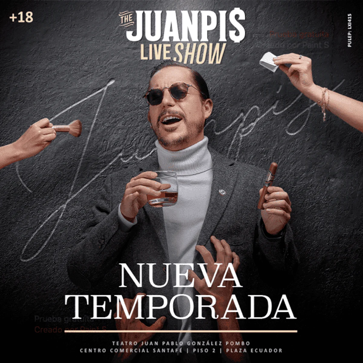 Pieza oficial de The Juanpis Live Show temporada agosto a octubre de 2026