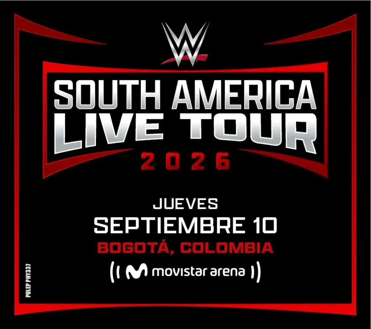 WWE South America Live Tour 2026 – imagen oficial